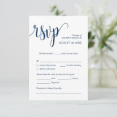 Moderne uitnodiging voor bruiloft RSVP Ingesloten  Informatiekaartje (Staand voorkant)