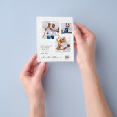 Moderne uitnodiging voor bruiloft via witte en zwa flyer (Hand)