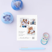 Moderne uitnodiging voor bruiloft via witte en zwa flyer (Enkel)