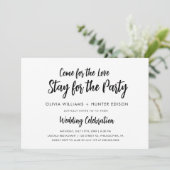 Moderne uitnodiging voor Casual bruiloft (Staand voorkant)