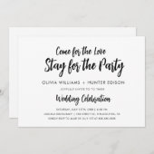 Moderne uitnodiging voor Casual bruiloft (Voorkant / Achterkant)