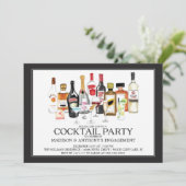 Moderne uitnodiging voor Cocktail-Verlovingen (Staand voorkant)