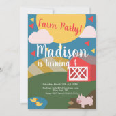 Moderne uitnodiging voor Confetti van de Birthday (Voorkant)