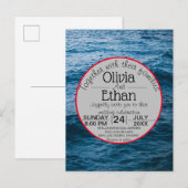Moderne uitnodiging voor de scheepvaart briefkaart (Voorkant / Achterkant)