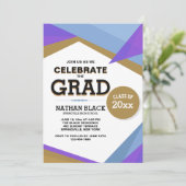 Moderne uitnodiging voor diploma-uitreiking (Staand voorkant)