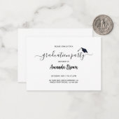 Moderne uitnodiging voor diploma-uitreikingsfeest (Voorkant / Achterkant in situ)