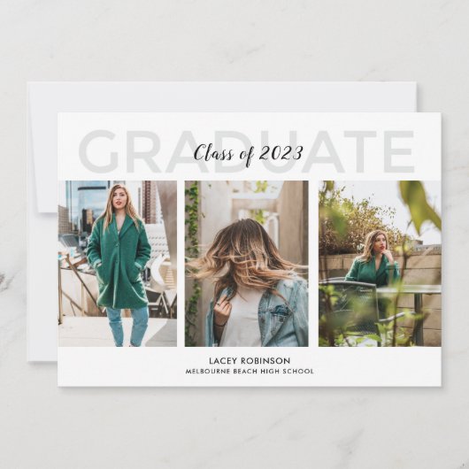 Moderne uitnodiging voor drie fotograaf (Voorkant)