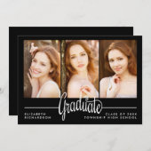Moderne uitnodiging voor drie fotograaf (Voorkant / Achterkant)