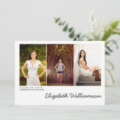 Moderne uitnodiging voor drie fotograaf (Staand voorkant)