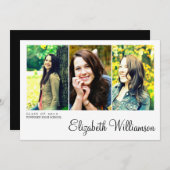 Moderne uitnodiging voor drie fotograaf (Voorkant / Achterkant)