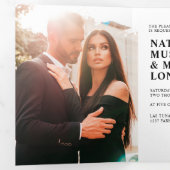 Moderne uitnodiging voor drieledige weddenschappen (Binnenzijde eerst)