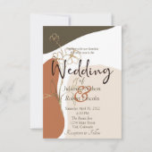 Moderne uitnodiging voor een blote bruiloft (Voorkant)