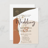 Moderne uitnodiging voor een blote bruiloft (Voorkant / Achterkant)