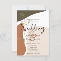 Moderne uitnodiging voor een blote bruiloft