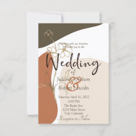 Moderne uitnodiging voor een blote bruiloft