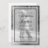 Moderne uitnodiging voor een bruiloft - Bekleding  (Voorkant / Achterkant)