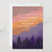 Moderne uitnodiging voor een bruiloft met waterver (Voorkant)