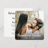 Moderne uitnodiging voor een diner met fotorehears (Voorkant / Achterkant)