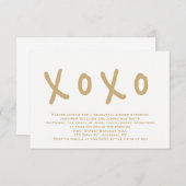 Moderne uitnodiging voor een diner met goudxoxo-re (Voorkant / Achterkant)