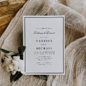 moderne uitnodiging voor een diner met zwarte en w