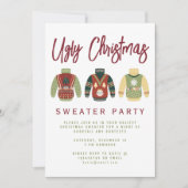 Moderne uitnodiging voor een feestelijke kerstfees (Voorkant)