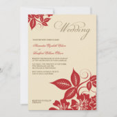 Moderne uitnodiging voor een huwelijk met roken (Voorkant)