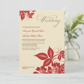 Moderne uitnodiging voor een huwelijk met roken (Staand voorkant)