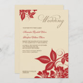 Moderne uitnodiging voor een huwelijk met roken (Voorkant / Achterkant)