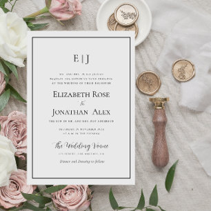 moderne uitnodiging voor een lijst met zwarte en w