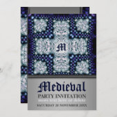Moderne uitnodiging voor een middeleeuwse themapar (Voorkant / Achterkant)