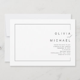 Moderne uitnodiging voor een minieme fotobruiloft