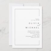 Moderne uitnodiging voor een minieme fotobruiloft (Voorkant)