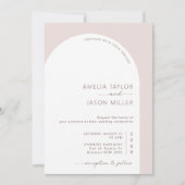 Moderne uitnodiging voor een minimale aartsfotobru (Voorkant)