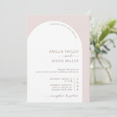 Moderne uitnodiging voor een minimale aartsfotobru (Staand voorkant)