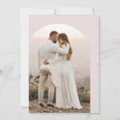 Moderne uitnodiging voor een minimale aartsfotobru (Achterkant)