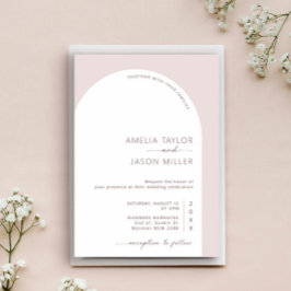 Moderne uitnodiging voor een minimale aartsfotobru