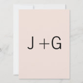 Moderne uitnodiging voor een monogram huwelijk - R (Achterkant)