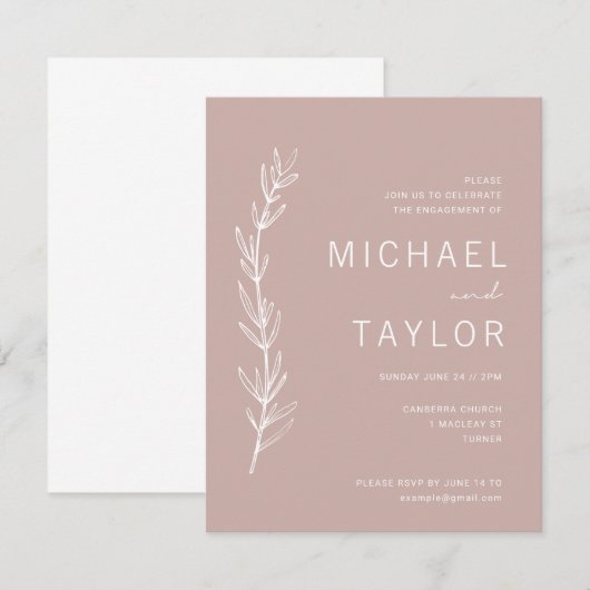 Moderne uitnodiging voor een partij (Voorkant / Achterkant)