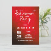 Moderne uitnodiging voor een pensioneringsfeest |  (Staand voorkant)