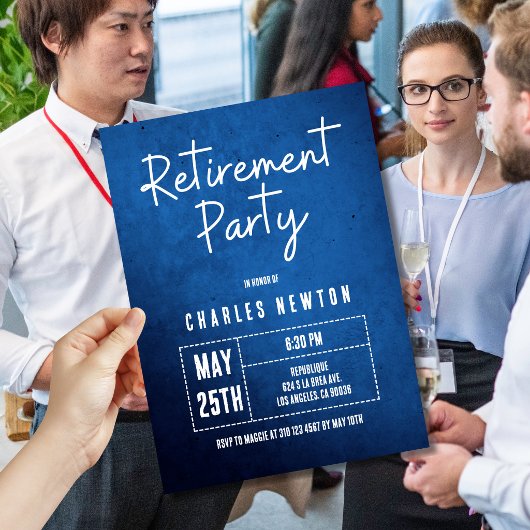 Moderne uitnodiging voor een pensioneringsfeest | 