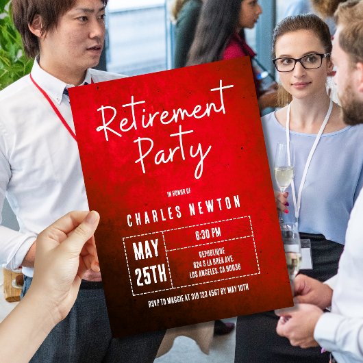 Moderne uitnodiging voor een pensioneringsfeest | 