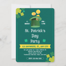 Moderne uitnodiging voor een St. Patrick's Day-fee