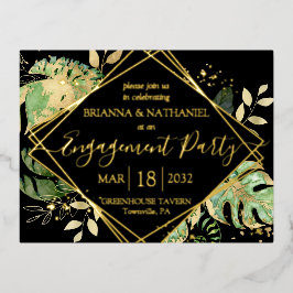 Moderne uitnodiging voor een tropische partij