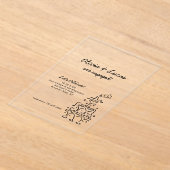 Moderne uitnodiging voor een verlovingsfeest met c (Laagn)