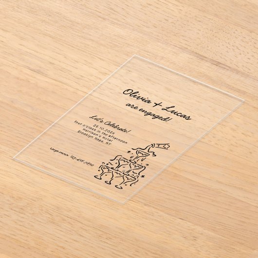 Moderne uitnodiging voor een verlovingsfeest met c (Laagn)