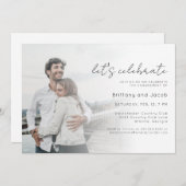 Moderne uitnodiging voor een wedstrijd voor de wed (Voorkant / Achterkant)