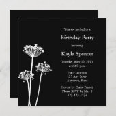 Moderne uitnodiging voor een wedstrijd voor zwarte (Voorkant / Achterkant)