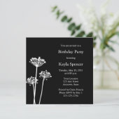 Moderne uitnodiging voor een wedstrijd voor zwarte (Staand voorkant)