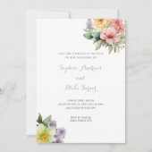 Moderne uitnodiging voor een wit huwelijk en paste (Voorkant)