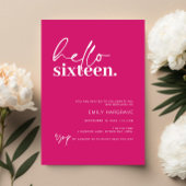 Moderne uitnodiging voor een zestiende verjaardags